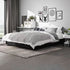 Ayla No Headboard Fabric Bed Frame with 2 Waist Pillows